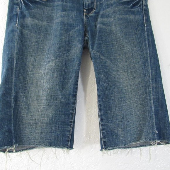 Womens Cutoff Jeans Shorts Sz 26 Straight Frayed - Picture 3 of 10